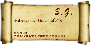 Sebeszta Gusztáv névjegykártya