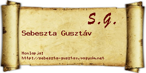 Sebeszta Gusztáv névjegykártya