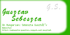 gusztav sebeszta business card